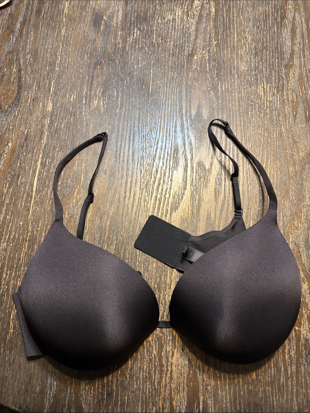 SKIMS Smooth ultimate super push up Bra - Black onyx 34D NWT